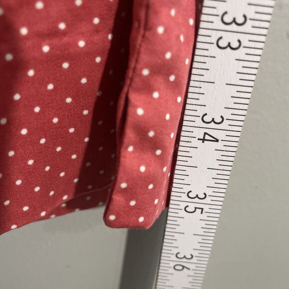 Talbots Women’s 12 Pink Polka Dot Crop Pants Straight Leg Polished Prep - Picture 7 of 12